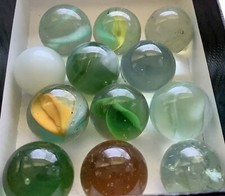 Vintage Lot of 12 Old Marbles from an Estate