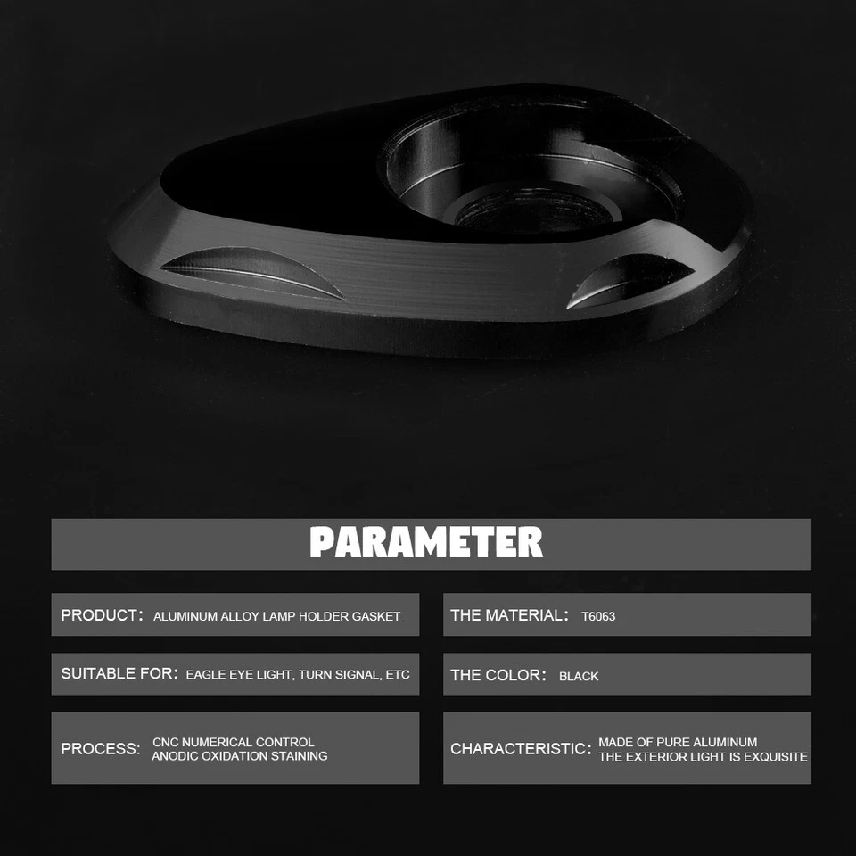 4X Motorcycle Turn Signal CNC Spacer Mount Adapter For YAMAHA FZ1 FZ07 FZ6R MT09 - Image 4 of 4