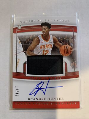 DEANDRE HUNTER 2019-20 NATIONAL TREASURES CLUTH FACTOR SIGNATURE /49 ROOKIE