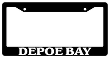 Black License Plate Frame Depoe Bay City State Auto Accessory 1212