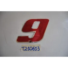 Anodized race sticker number 9 red 100x130 racing number decal sticker