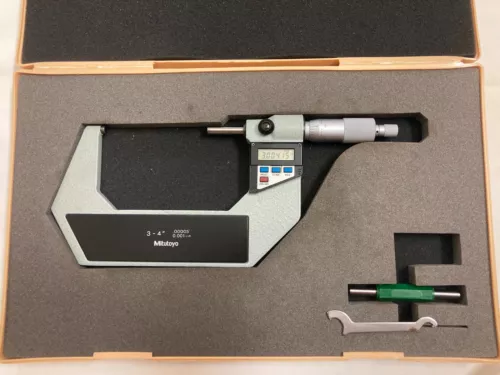 Mitutoyo 293-704 Digital Outside Micrometer 3-4in .00005”
