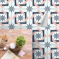 Floor Tile Stickers Set of 20 "Romina" for Kitchen, Bathroom, Shower Durable