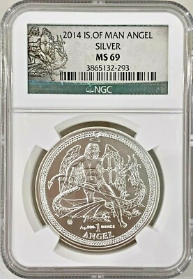 レア 3枚の1枚｜2014 セントジョージ 2オンス 銀貨 NGC 2014 ISLE OF MAN SILVER ANGEL 1 OZ COIN NGC MS 69 | eBay