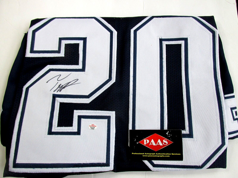 TONY POLLARD DALLAS COWBOYS FOOTBALL JERSEY PAAS COA XL AUTOGRAPHED TEXAS GENUIN