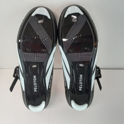 Peloton Cycling Shoes Women's EU 39 (US 8) Hook & Loop Closure Black & White NIB - Picture 10 of 17