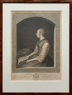 Kupferstich Johann Georg Wille ''Gazettiere Hollandoise'' nach Gerard ter Borch