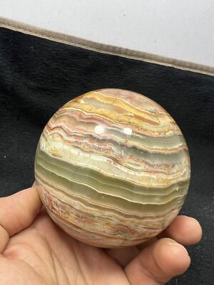 Banded Large size Onyx sphere brown  Crystal Ball healing 100mm 1350gm Round