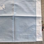 Vintage 60s Handmade Baby Pillowcase Blue w/ Embroidered Rabbit — photo 4