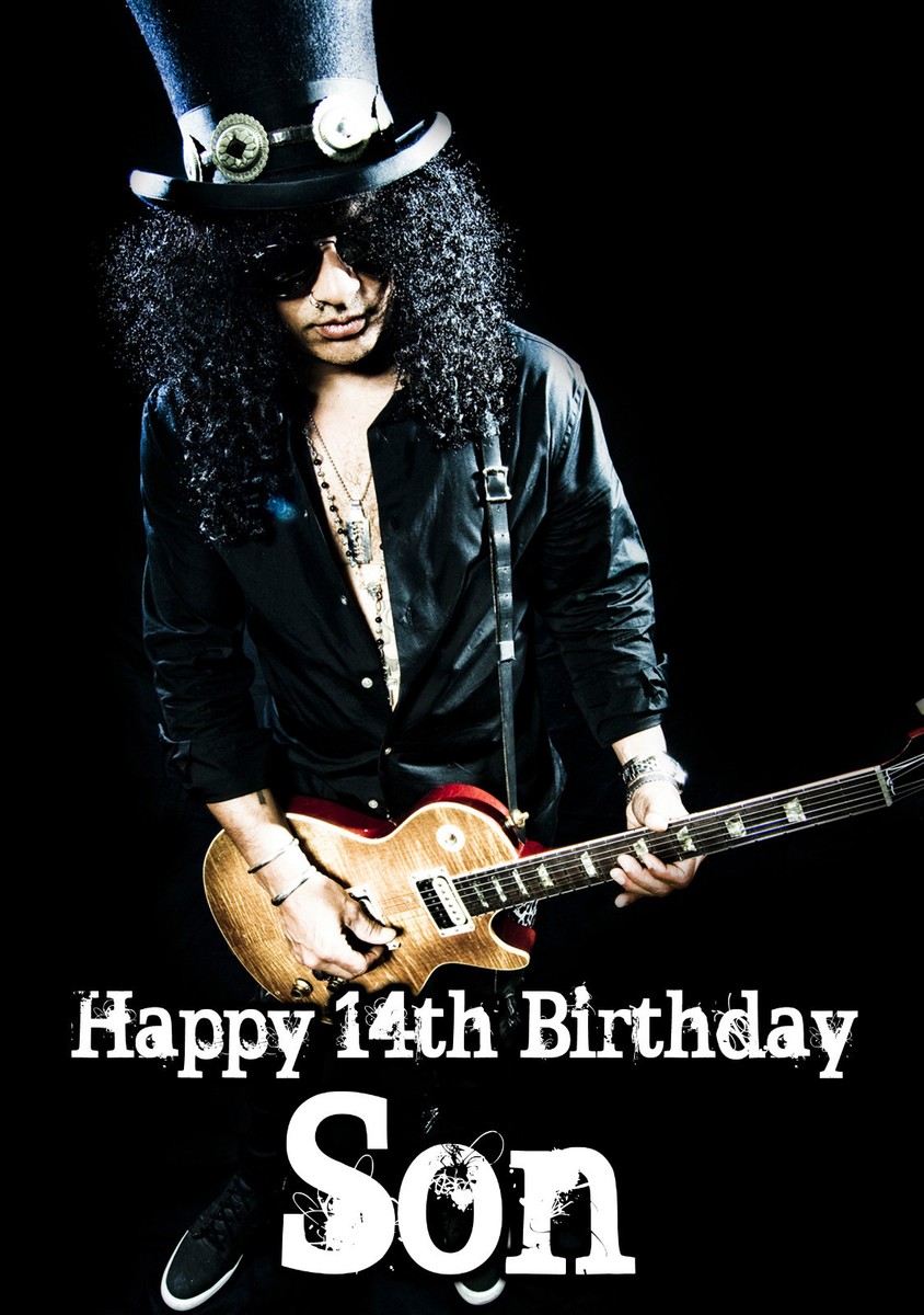 PERSONALISED SLASH GUNS N ROSES BIRTHDAY ANY OCCASION