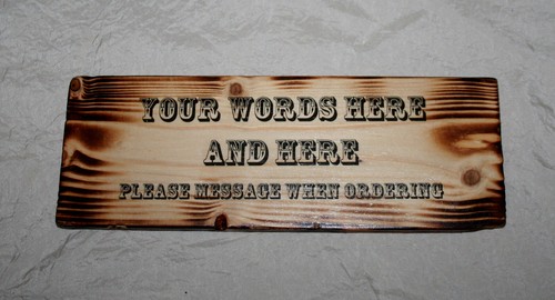 Wild West Style Personalised Sign Plaque Gift Home Den Birthday Indoor Outdoor - Picture 57 of 74