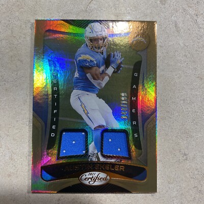 Austin Ekeler 2021 Certified Gamers Dual Game Worn Patch /199 Wow