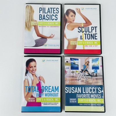 4 DVD Lot Pilates Pro Chair Total Dream Basics Sculpt & Tone Susan Lucci's Moves