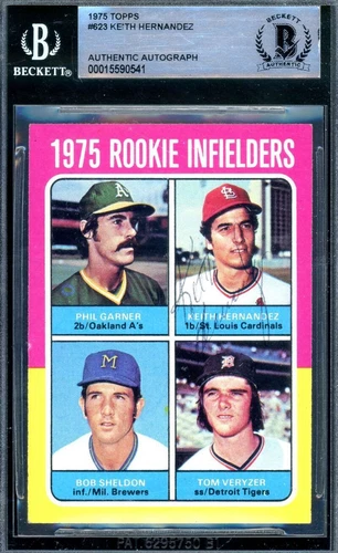 Keith Hernandez Beckett BAS Signed 1975 Topps Rookie Autograph