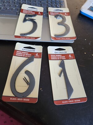 House Numbers Black 4