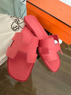 Orig. Hermès Hermes Oran Sandalen in rosa-pink Gr.38