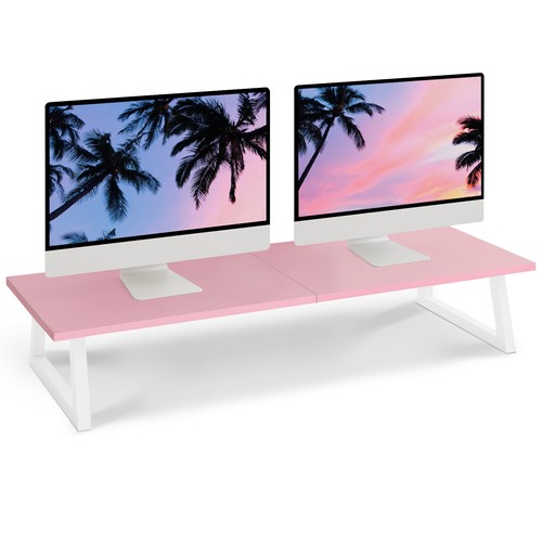 31.5 inch Dual Monitor Stand Riser for Wood & Steel Desktop Riser Organization. - 第 24/35 張圖片
