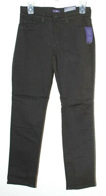 NYDJ LIFT TUCK Original Slimming Fit Skinny Chocolate  size 0  J78017DT