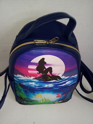 LOUNGEFLY DISNEY Collab: Ariel the Little Mermaid Silhouette Mini Backpack EUC LOUNGEFLY DISNEY Collab Ariel the Little Mermaid Silhouette  main image 4