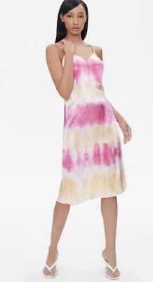 Women's Beautiful Forever 21 Tie dye Hot Pink Strap Design Cocktail Dress size S | eBay Women's Beautiful Forever 21 Tie dye Hot Pink Strap Design Cocktail Dress size S | eBay