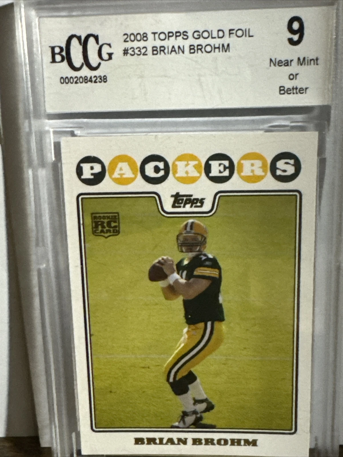 Brian Brohm Topps #332 Gold Foil