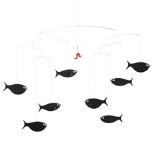 Fish Kinetic Sculpture Art Baby Nursery Mobile Hanging Kids Room Home D cor Gift