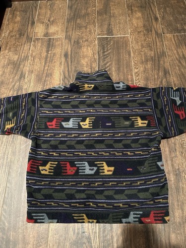 Vintage 90's Patagonia synchilla anatolia thunderbird Aztec Sweater Size Large - Picture 13 of 16