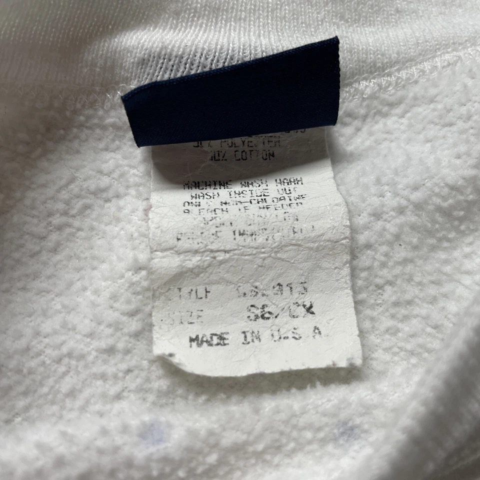 Moletom de Natal vintage anos 90 masculino tamanho pequeno (6) pulôver arte árvore feito nos EUA - Imagem 4 de 4