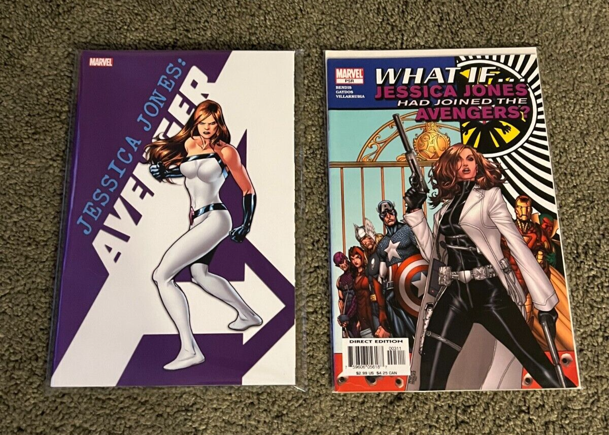 Avengers Jessica Jones+What If Jessica Jones tpb/comic lot set+Luke Cage  Wedding