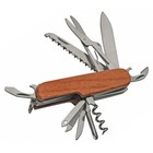 Wood Handle Multi-Function Camping Army Pocket Hunting Knife - 13 Tools - 3 1/2" — photo 2