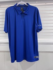 Oakley Unisex Team Issue Blue Polo Size LARGE