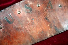 * VINTAGE ANTIQUE MOTORCYCLE LEATHER KIDNEY BELT USA EAGLE INDIAN HARLEY 1940s *