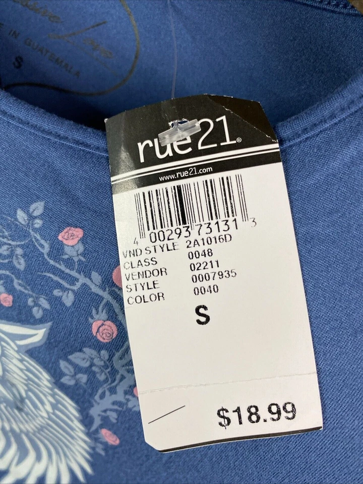 Camiseta Rue21 Niña Talla Pequeña Obsessive Love Camisa Camiseta Alas Religiosas Nueva Con Etiquetas Foto 2 de 4