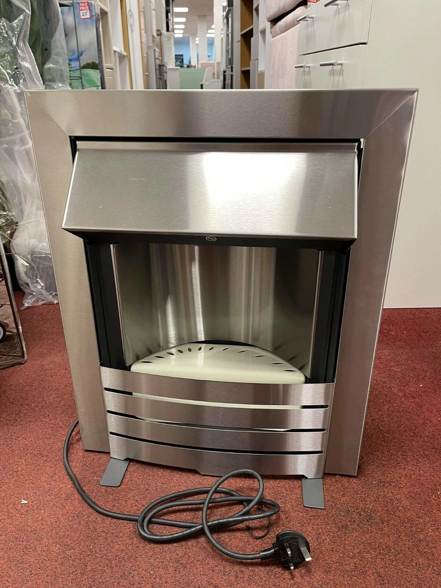 Adam Helios 2kW Electric Inset Fire - Brushed Steel 801349485356 | eBay