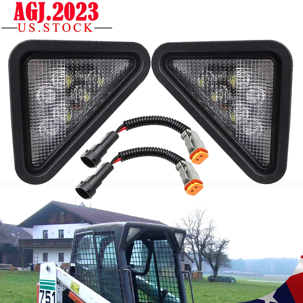 Industrial Headlight Kit For Bobcat Skid Steer Loaders – T110, T140, T180, T190, And More