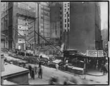 Manhattan NY construction site of the JP Morgan Building on Br- 1900 Old Photo