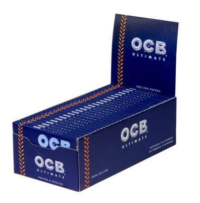 5 Boxes (250x) OCB Ultimate Regular Rolling Papers Ultra Thin 50 Sheets/Booklets