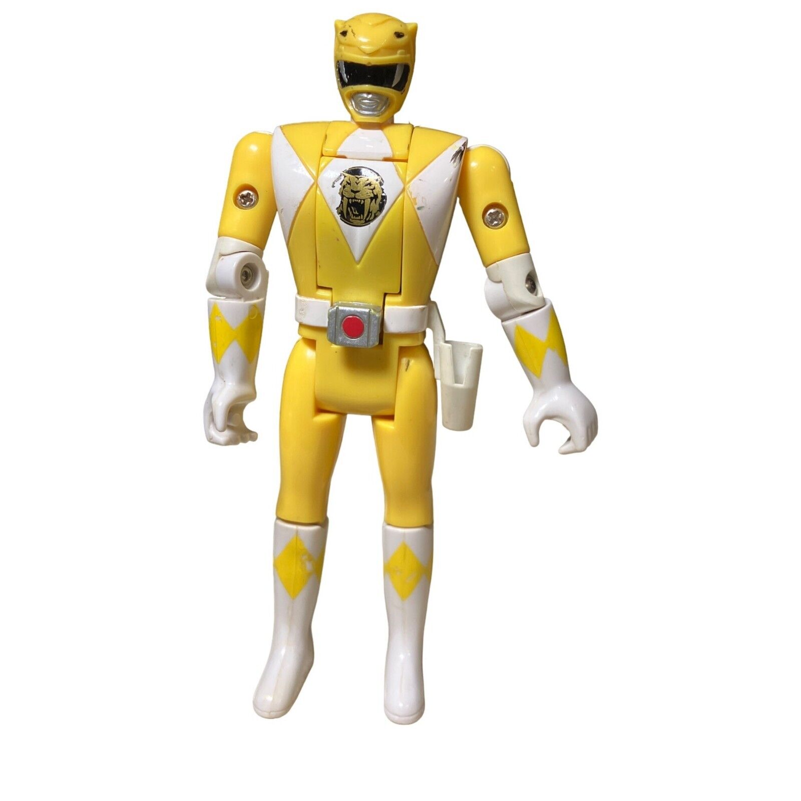 Yellow Power Rangers Vintage 1993 Bandai Flip Head Action Figure