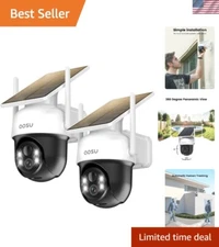 Solar Camera Outdoor Wireless - 100% Wire-Free Outdoor Security Camera Wirele...