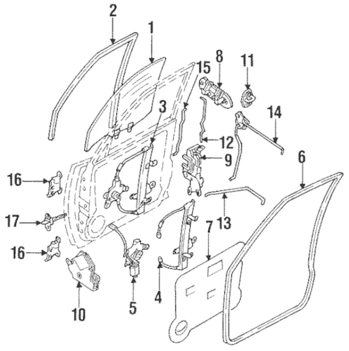 Nissan Genuine OEM S14 240SX 95-98 NX 91-93 Sentra 91-94 Door Hinge U＆L SET - Image 4 of 4
