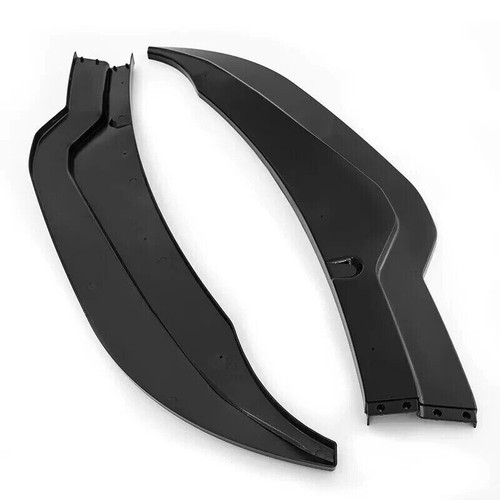 Feengo GLOSS BLACK ABS FRONT BUMPER LIP SPLITTER FOR 2014-2019 CORVETTE C7 Z06 - Picture 10 of 14
