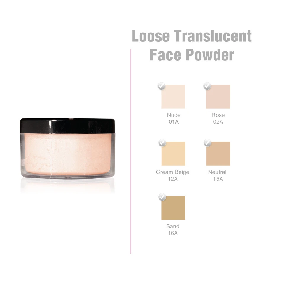 Translucent Face Powder  ~Nude~ New Loose Foundation a natural matte finish - Image 2 of 2