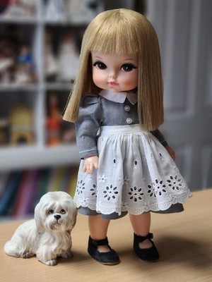 Royal Joy Doll 1965 Big Eye Original Shoes And  Dress Vintage 