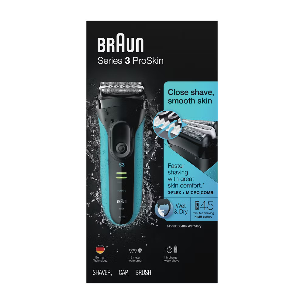Braun Series 3 ProSkin 3040s Men's Rechargeable Wet & Dry El