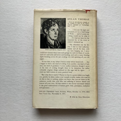 Vintage The Collected Poems Of Dylan Thomas Poetry Hardcover 1957 New Directions - Picture 3 of 13