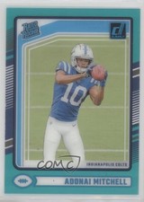 2024 Panini Clearly Donruss Rated Rookie Teal Adonai Mitchell #71 14dq