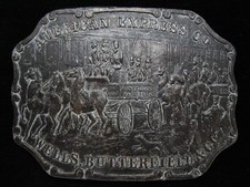 NI11103 VINTAGE 1970s  AMERICAN EXPRESS CO. WELLS BUTTERFIELD  CO.  BUCKLE