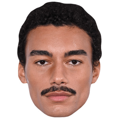 Reece King (Moustache) Big Head. Larger than life mask.