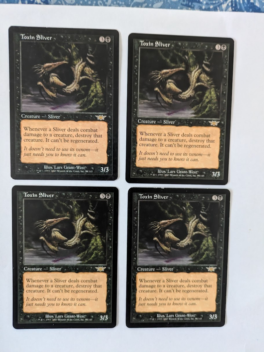 4 Toxin Sliver Legions MTG NM Free shipping with tracking