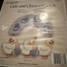 Vintage Demis Cute And Clever Cut-Outs Wood Craft Pieces - Tag Along Geese Arch